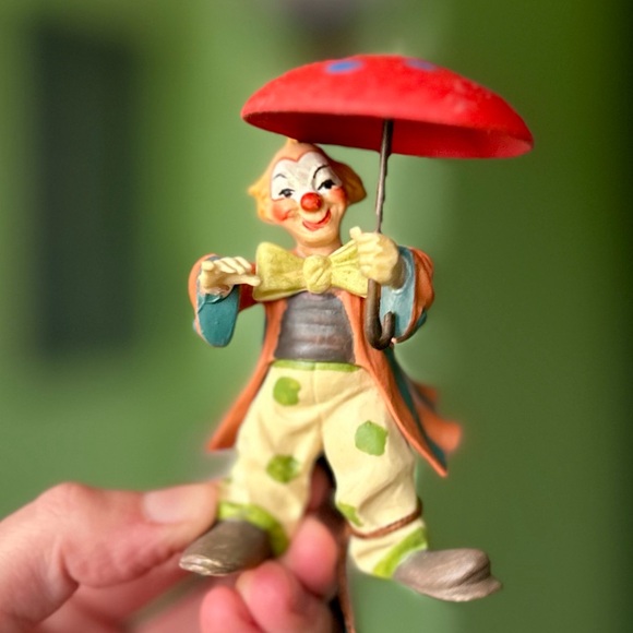 Other - VTG Toriart Italian Clown Under Umbrella Figurine Cottagecore Art Decor